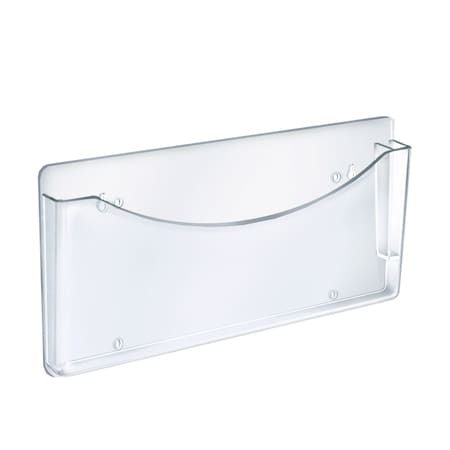 Azar Displays Clear Single Pocket Wall File w/ Pen Holder, PK2 250000